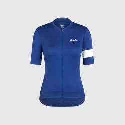 Damska koszulka rowerowa RAPHA CORE Niebiesko-Biała