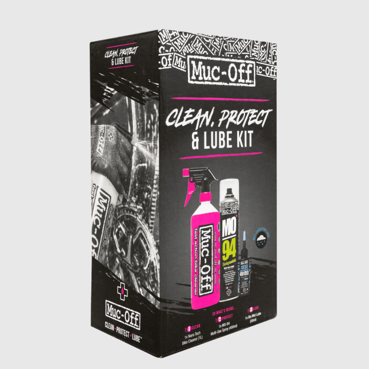 MUC-OFF ZESTAW MYCIE, OCHRONA, SMAROWANIE NA MOKRE WARUNKI Clean, Protect and Lube Kit (Wet Lube version)