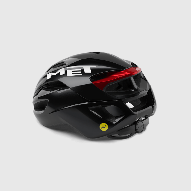 Kask Rowerowy MET RIVALE II MIPS black red glossy