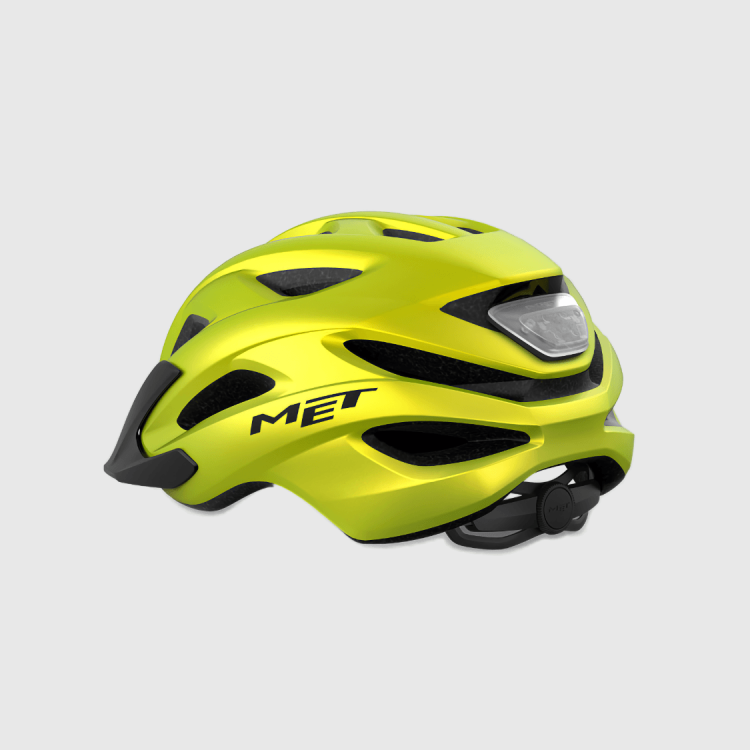 Kask Rowerowy MET CROSSOVER II lime yellow metallic matt