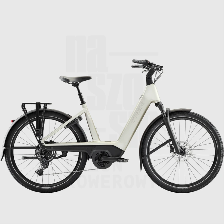 Rower TREK CHARTER+ 4 R9 540 Wh Elektryczny Hybrydowy o niskim przekroku Lunar Silver