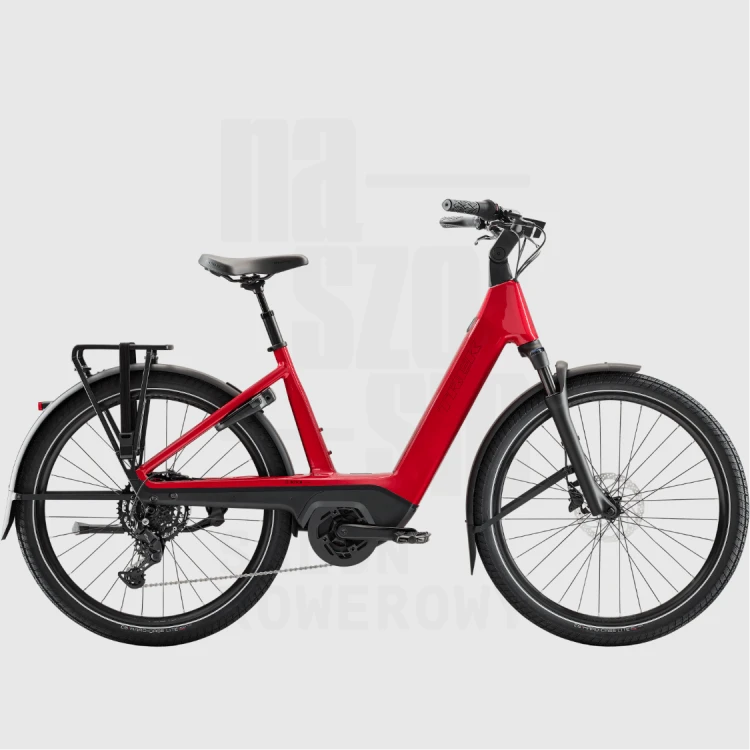 Rower TREK CHARTER+ 4 R9 540 Wh Elektryczny Hybrydowy o niskim przekroku Fury Red