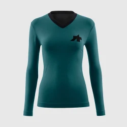 Kobieca Koszulka Rowerowa TACTICA TECH T5 LS Letnia ASSOS Foundation Green
