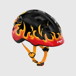 Kask Dziecięcy Rowerowy MET HOORAY black flames glossy